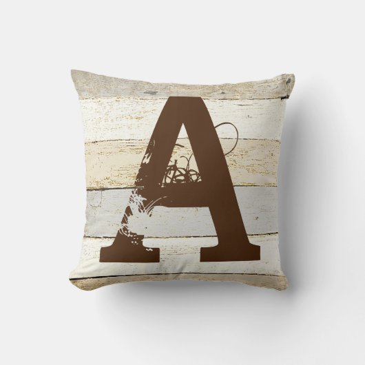 木素朴と手紙の装飾用クッション クッション (正面)