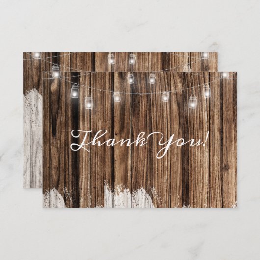 木素朴と提灯 サンキューカード (正面/裏面)