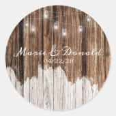 木素朴と提灯 ラウンドシール (正面)