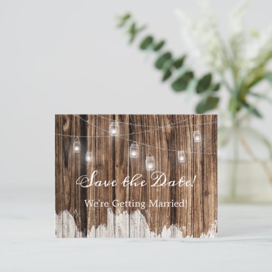 木素朴と提灯 案内ポストカード (スタンド正面)