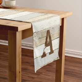 木素朴と文字 ショートテーブルランナー