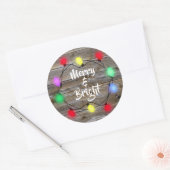 木素朴と明メリーるいクリスマスライト ラウンドシール (封筒)