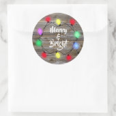 木素朴と明メリーるいクリスマスライト ラウンドシール (バッグ)