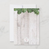 木素朴と松のフォトクリスマスカード 招待状 (裏面)