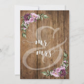 木素朴と水の色の花リハーサルディナー 招待状 (裏面)