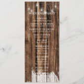 木素朴と灯結婚灯 プログラム (裏面)