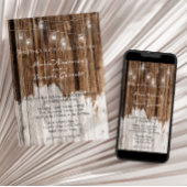 木素朴と灯結婚灯 招待状