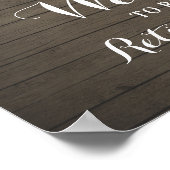 木素朴と照明の退職パーティーウェルカムサイン ポスター (角)