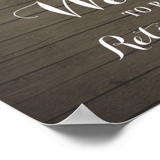 木素朴と照明の退職パーティーウェルカムサイン ポスター (角)