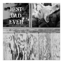 木素朴と窓の白黒の写真 ポスター