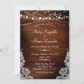 木素朴と糸のライトレース結婚ズ 招待状 (正面)