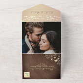 木素朴と糸のラ結婚イト オールインワン招待状 (外側)