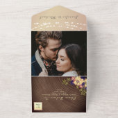 木素朴と糸のラ結婚イト オールインワン招待状 (外側)