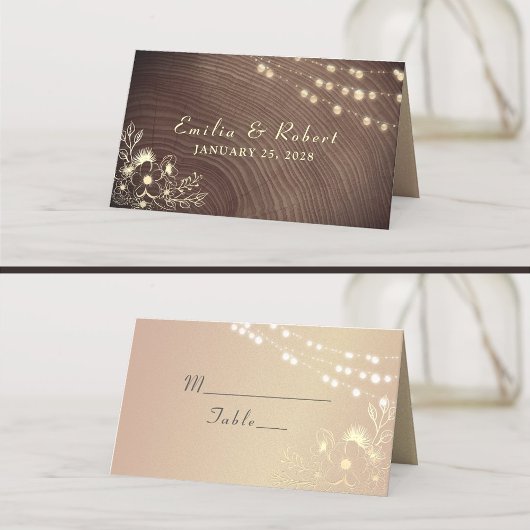 木素朴と糸のラ結婚イト プレイスカード