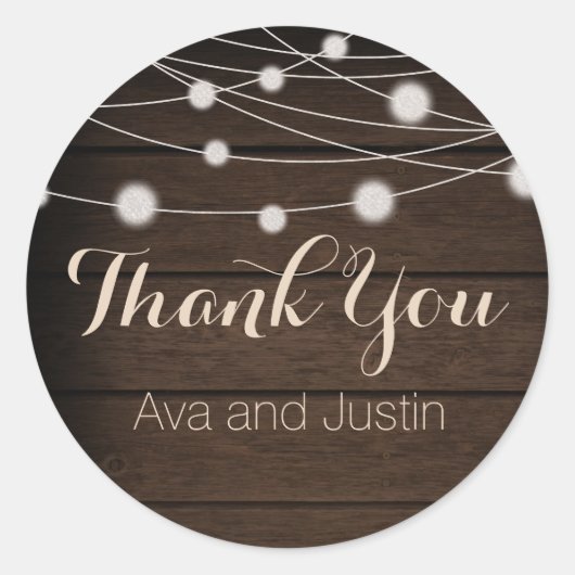 木素朴と糸の光ありがとうご封印 ラウンドシール (正面)