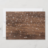 木素朴と赤のリボン3写真クリスマスコラージュ シーズンカード (裏面)