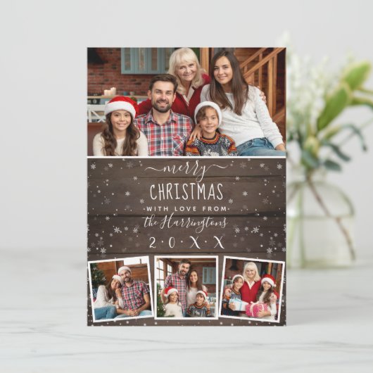 木素朴と雪 |休日4フォトカード シーズンカード (スタンド正面)