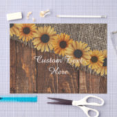 木素朴とBurlapひまわりカスタムウェディング 薄葉紙 (クラフト)