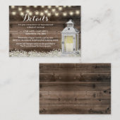 木素朴な宿泊施設のヴィンテージのランタン エンクロージャーカード (正面/裏面)