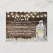 木素朴な宿泊施設のヴィンテージのランタン エンクロージャーカード (正面)