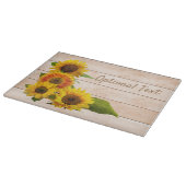 木素朴にヒマワリ カッティングボード (角)