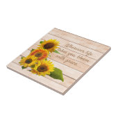 木素朴にヒマワリ タイル (側面)