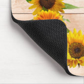 木素朴にヒマワリ マウスパッド (コーナー)