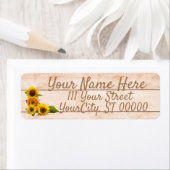 木素朴にヒマワリ ラベル (インサイチュ)