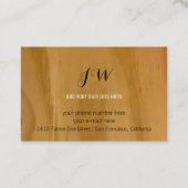 木素朴にミュージカル書を付けた名刺 名刺 (裏面)