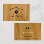 木素朴にミュージカル書を付けた名刺 名刺 (正面/裏面)