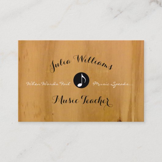 木素朴にミュージカル書を付けた名刺 名刺 (正面)