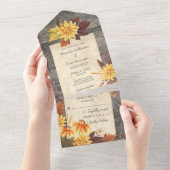 木素朴に咲く秋の花 オールインワン招待状 (貼ってはがせる)