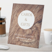 木素朴のウェディングカードとギフト 台座サイン (インサイチュ)