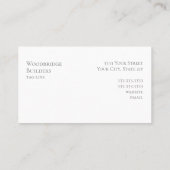 木素朴のエレガントプロフェッショナル 名刺 (裏面)