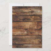 木素朴のカップル写真カントリー結婚式 招待状 (裏面)