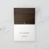 木素朴のクリスマスの聖句の休日の写真 シーズンカード (内部)