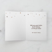 木素朴のクリスマスツリー | 5枚の写真コラージカード カード (内部)