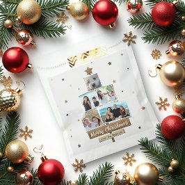 木素朴のクリスマスツリー | 5枚の写真コラージュ フェイバーバッグ