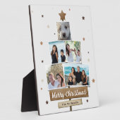 木素朴のクリスマスツリー | 5枚の写真コラージュ フォトプラーク (側面)