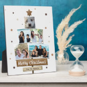 木素朴のクリスマスツリー | 5枚の写真コラージュ フォトプラーク (側面)