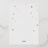 木素朴のクリスマスツリー | 5枚の写真コラージュ 箔シーズンカード (裏面)