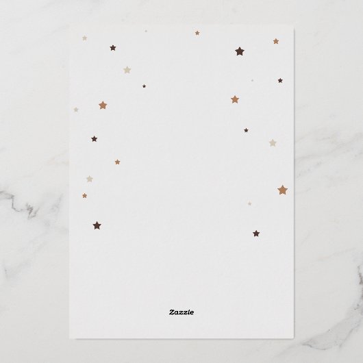 木素朴のクリスマスツリー | 5枚の写真コラージュ 箔シーズンカード (裏面)