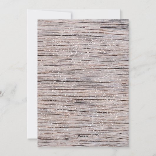 木素朴のクリスマスボール家族の写真コラージュ シーズンカード (裏面)