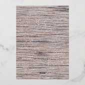 木素朴のクリスマスボール家族の写真コラージュ 箔シーズンカード (裏面)