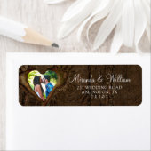 木素朴のハートのア結婚ドレス ラベル (インサイチュ)