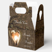 木素朴のハート結婚の写真ありがとう フェイバーボックス (オープン)