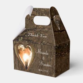 木素朴のハート結婚の写真ありがとう フェイバーボックス