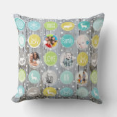 木素朴のパーソナライズされたクリスマス写真 クッション (正面)