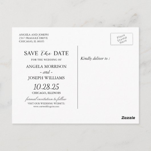 木素朴のヒマワリのストリングライト日付を保存 ポストカード (裏面)