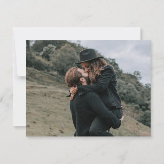 木素朴のヒマワリの写真 セーブザデート (裏面)